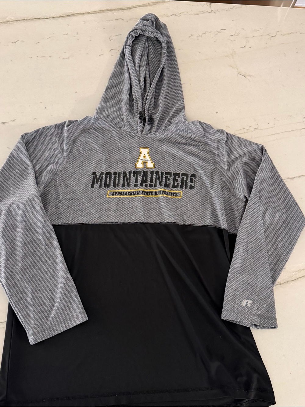 Russell Athletic App Appalachian State Mountaineers Gray Hoodie Sweatshirt XL
